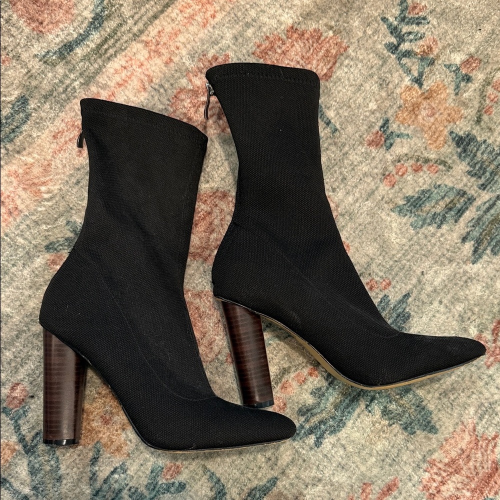 Women’s Black heeled booties